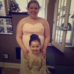 Blush pink bridesmaid dress
